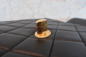 CHANEL/シャネル マトラッセチェーンショルダーバッグ ラムスキン ブラック/ゴールド金具 ショルダーバッグ 700070273