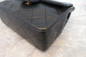 CHANEL/シャネル ミニマトラッセシングルフラップチェーンショルダーバッグ ラムスキン ブラック/ゴールド金具 ショルダーバッグ 700080016