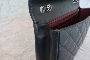 CHANEL/シャネル 中マトラッセシングルフラップチェーンショルダーバッグ ラムスキン ブラック/シルバー金具 ショルダーバッグ 700090027