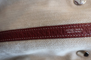 HERMES／エルメス ガーデンパーティPM ネゴンダ ルージュアッシュ □O刻印 トートバッグ 700100057