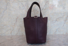 将图片加载到图库查看器，HERMES PICOTIN LOCK PM Clemence leather Raisin □R刻印 Hand bag 600080002
