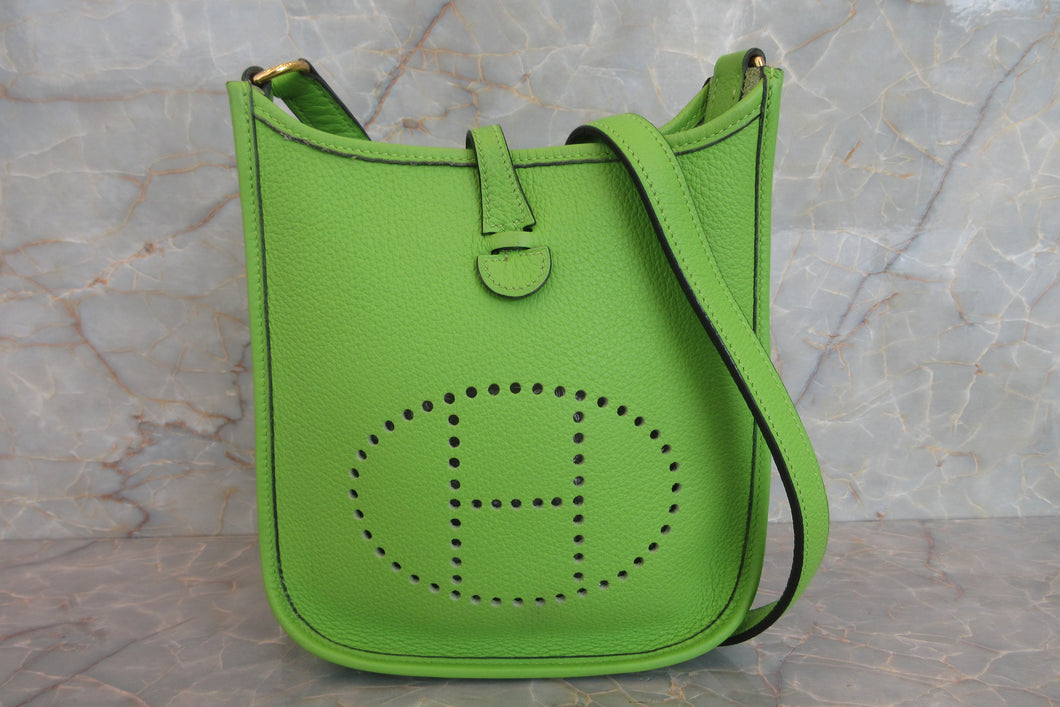 HERMES／エルメス エブリンTPM トリヨンクレマンス アップルグリーン ショルダーバッグ 700050085