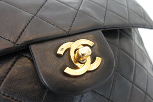 CHANEL/シャネル マトラッセWフラップWチェーンショルダーバッグ ラムスキン ブラック/ゴールド金具 ショルダーバッグ 600120145