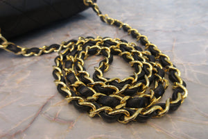 CHANEL/シャネル ミニマトラッセシングルフラップチェーンショルダーバッグ ラムスキン ブラック/ゴールド金具 ショルダーバッグ 700080016