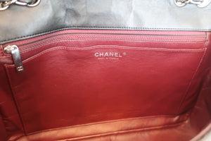 CHANEL/シャネル 中マトラッセシングルフラップチェーンショルダーバッグ ラムスキン ブラック/シルバー金具 ショルダーバッグ 700090027