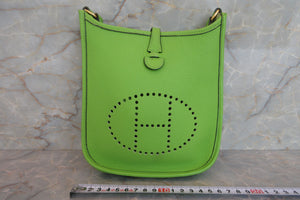 HERMES／エルメス エブリンTPM トリヨンクレマンス アップルグリーン ショルダーバッグ 700050085