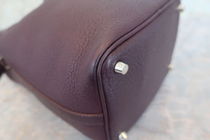 HERMES PICOTIN LOCK PM Clemence leather Raisin □R刻印 Hand bag 600080002