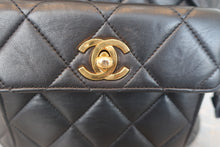 Load image into Gallery viewer, CHANEL Matelasse Chain back pack Lambskin Black/Gold hadware Back pack 700120197
