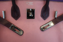 将图片加载到图库查看器，HERMES BIRKIN30 Personal order Chevre myzore goatskim Pink/Raisin/Parme □P刻印Hand bag 600100064
