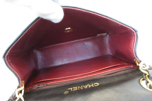 CHANEL/シャネル ミニマトラッセシングルフラップチェーンショルダーバッグ ラムスキン ブラック/ゴールド金具 ショルダーバッグ 700080016