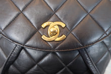 Load image into Gallery viewer, CHANEL Matelasse Chain back pack Lambskin Black/Gold hadware Back pack 700120197
