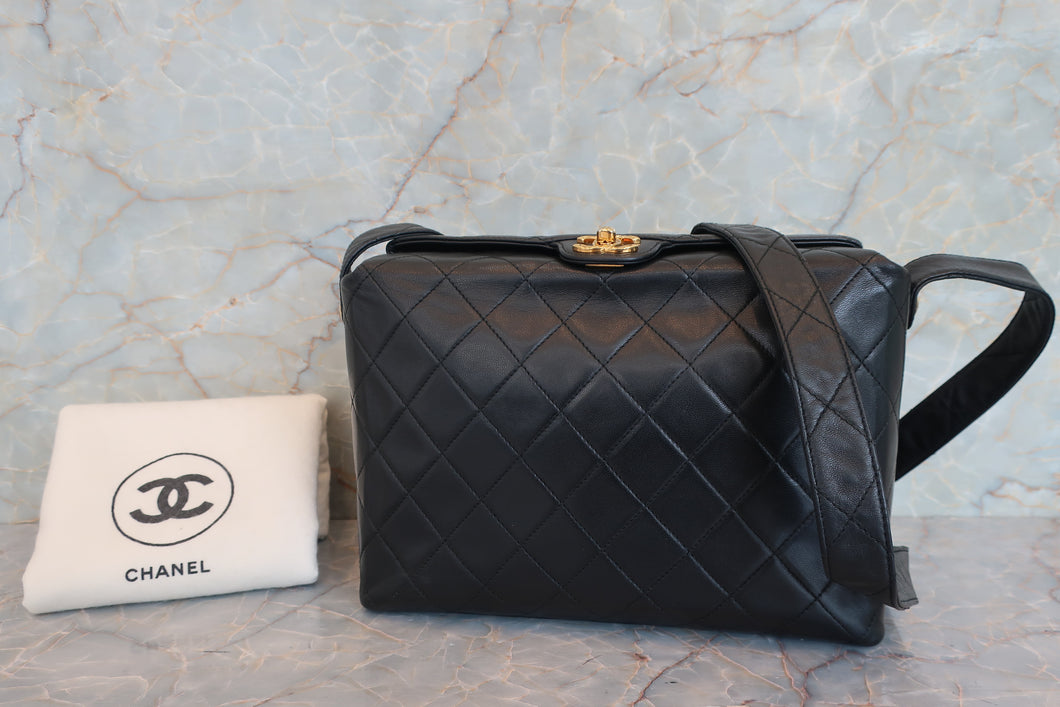 CHANEL/シャネル マトラッセショルダーバッグ ラムスキン ブラック/ゴールド金具 ショルダーバッグ 700070241