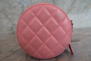CHANEL/シャネル マトラッセラウンドチェーンショルダーバッグ ラムスキン ピンク/ゴールド金具 ショルダーバッグ 700090023