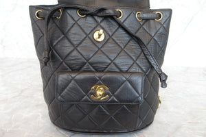 CHANEL/シャネル マトラッセチェーンリュック ラムスキン ブラック/ゴールド金具 リュック 700080167