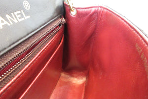 CHANEL/シャネル ミニマトラッセシングルフラップチェーンショルダーバッグ ラムスキン ブラック/ゴールド金具 ショルダーバッグ 700080016
