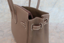 Load image into Gallery viewer, HERMES BIRKIN 25 Togo leather Etoupe gray D Engraving Hand bag 700060108
