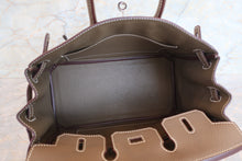 Load image into Gallery viewer, HERMES BIRKIN 25 Togo leather Etoupe gray D Engraving Hand bag 700060108
