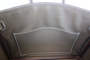 HERMES BIRKIN 25 Togo leather Etoupe gray D Engraving Hand bag 700060108