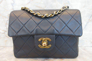 CHANEL/シャネル ミニマトラッセシングルフラップチェーンショルダーバッグ ラムスキン ネイビー/ゴールド金具 ショルダーバッグ 700070225