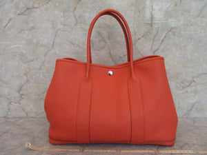 HERMES GARDEN PARTY PM Negonda leather Sanguine □P刻印 Tote bag 600120042