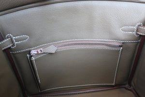 HERMES BIRKIN 25 Togo leather Etoupe gray D Engraving Hand bag 700060108