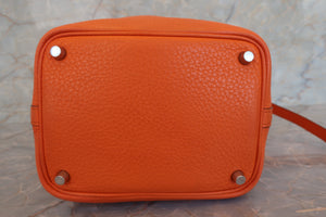 HERMES／エルメス ピコタンＰＭ トリヨンクレマンス オレンジ ハンドバッグ 700020210