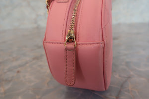 CHANEL/シャネル マトラッセラウンドチェーンショルダーバッグ ラムスキン ピンク/ゴールド金具 ショルダーバッグ 700090023