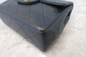 CHANEL/シャネル ミニマトラッセシングルフラップチェーンショルダーバッグ ラムスキン ネイビー/ゴールド金具 ショルダーバッグ 700070225
