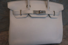 将图片加载到图库查看器，HERMES BIRKIN 30 Clemence leather White □I刻印 Hand bag 600100071
