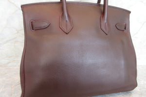 HERMES／エルメス バーキン30 エヴァーグレイン ブラウン □K刻印 ハンドバッグ 700050281