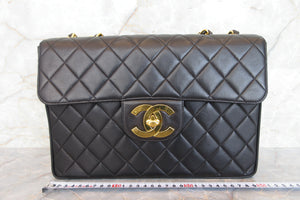 CHANEL/シャネル 中マトラッセシングルフラップチェーンショルダーバッグ ラムスキン ブラック/ゴールド金具 ショルダーバッグ 700080168