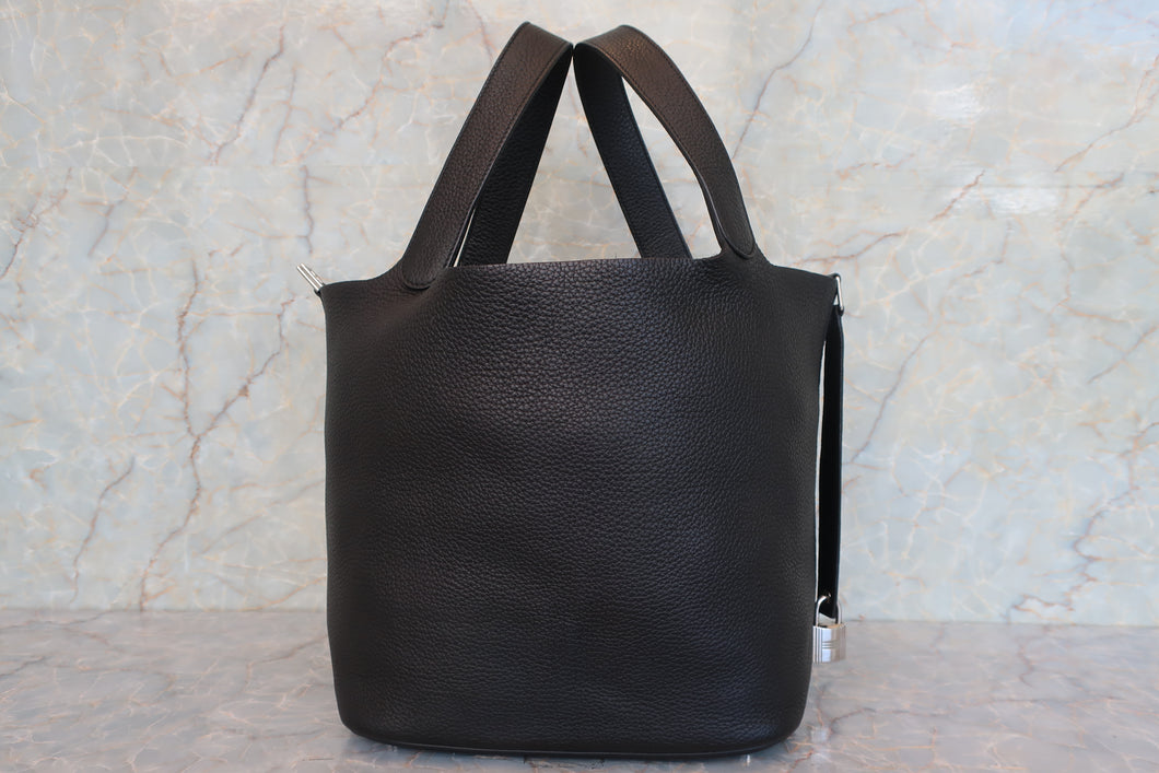 HERMES／エルメス ピコタンロックGM トリヨンクレマンス ブラック □Q刻印 ハンドバッグ 700110091