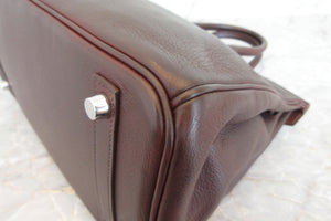HERMES／エルメス バーキン30 エヴァーグレイン ブラウン □K刻印 ハンドバッグ 700050281