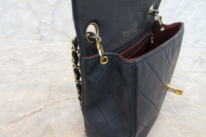 CHANEL/シャネル ミニマトラッセシングルフラップチェーンショルダーバッグ ラムスキン ネイビー/ゴールド金具 ショルダーバッグ 700070225
