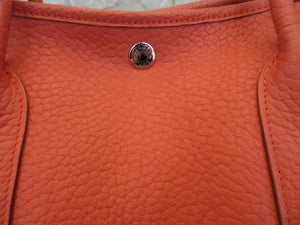 HERMES GARDEN PARTY PM Negonda leather Sanguine □P刻印 Tote bag 600120042