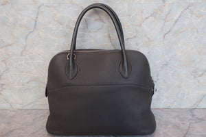 HERMES／BOLIDE 31 Clemence leather Graphite □L刻印 Hand bag 600090069