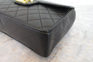 CHANEL/シャネル 中マトラッセシングルフラップチェーンショルダーバッグ ラムスキン ブラック/ゴールド金具 ショルダーバッグ 700080168