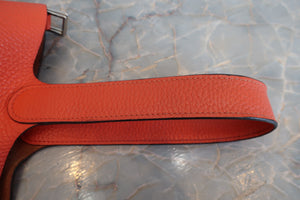 HERMES／エルメス ピコタンロックＭＭ トリヨンクレマンス オレンジポピー A刻印 ハンドバッグ 700060212