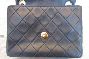 CHANEL/シャネル ミニマトラッセシングルフラップチェーンショルダーバッグ ラムスキン ネイビー/ゴールド金具 ショルダーバッグ 700070225