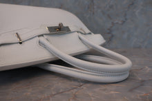 将图片加载到图库查看器，HERMES BIRKIN 30 Clemence leather White □I刻印 Hand bag 600100071
