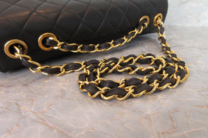 CHANEL/シャネル 中マトラッセシングルフラップチェーンショルダーバッグ ラムスキン ブラック/ゴールド金具 ショルダーバッグ 700080168