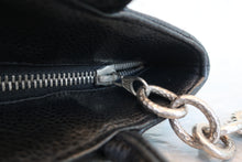 Load image into Gallery viewer, CHANEL Medallion Tote Caviar skin Black/Silver hadware Tote bag 800090071

