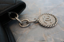 Load image into Gallery viewer, CHANEL Medallion Tote Caviar skin Black/Silver hadware Tote bag 800090071
