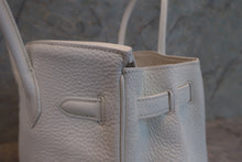 将图片加载到图库查看器，HERMES BIRKIN 30 Clemence leather White □I刻印 Hand bag 600100071
