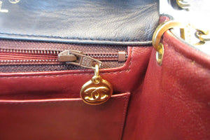 CHANEL/シャネル ミニマトラッセシングルフラップチェーンショルダーバッグ ラムスキン ネイビー/ゴールド金具 ショルダーバッグ 700070225
