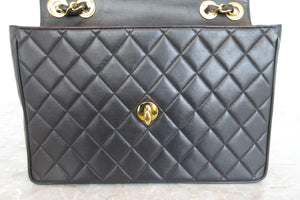 CHANEL/シャネル 中マトラッセシングルフラップチェーンショルダーバッグ ラムスキン ブラック/ゴールド金具 ショルダーバッグ 700080168
