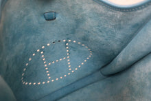 Load image into Gallery viewer, HERMES  EVELYNE1 GM Clemence leather Blue jean □I Engraving Shoulder bag 700120209
