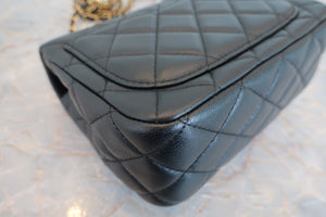 CHANEL/香奈儿 迷你CF 链条包 羊皮 Black/Gold hadware(黑色/金色金属) 肩背包 700070250