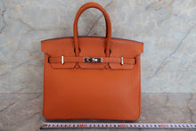 将图片加载到图库查看器，HERMES BIRKIN 25 Togo leather Orange □I刻印 Hand bag 700060078

