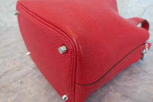 将图片加载到图库查看器，HERMES PICOTIN LOCK PM Clemence leather Rouge casaque □P刻印 Hand bag 600080012
